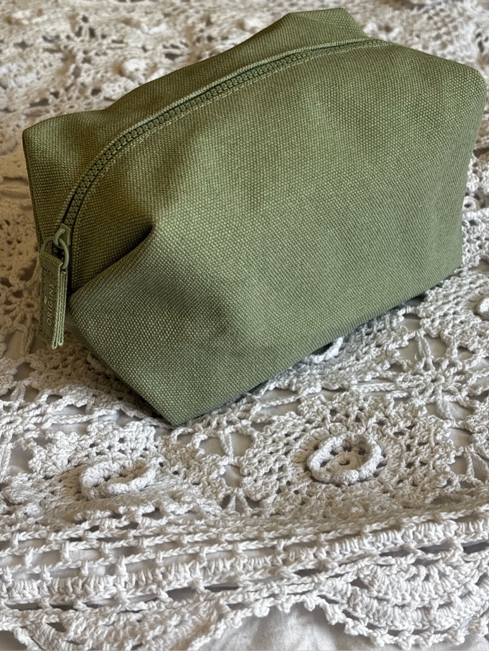 Origins NEW Canvas Dopp Kit Toiletry Bag - Olive Green